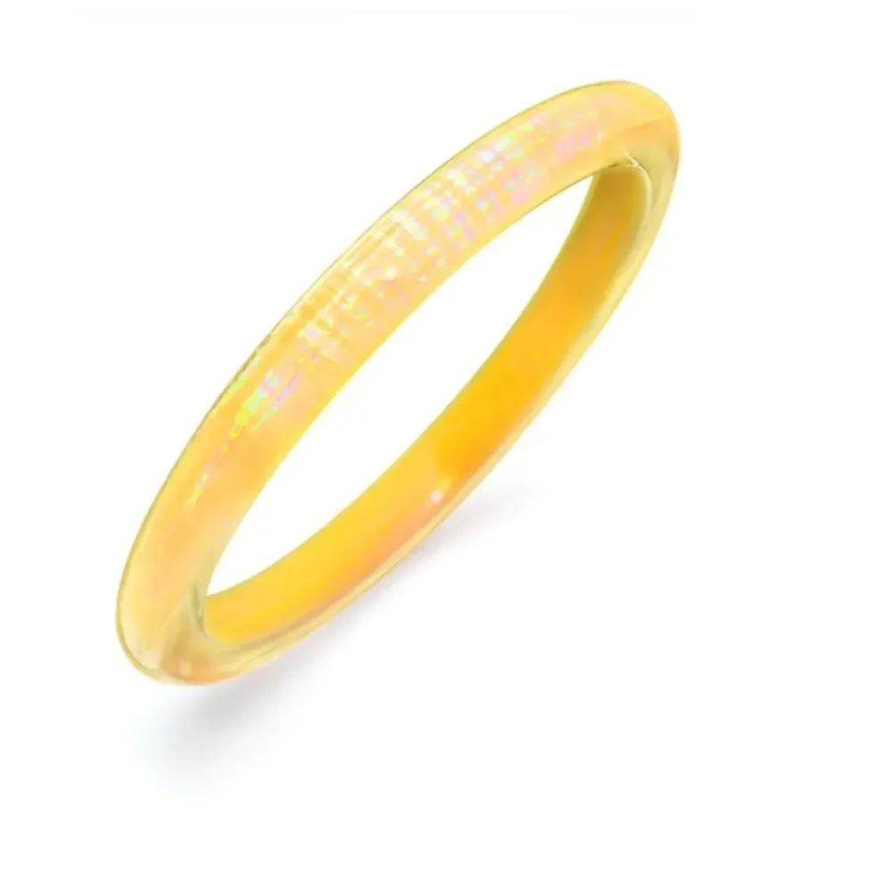 Yellow Iridescent Thin Lightweight Bangle - BRAND NEW